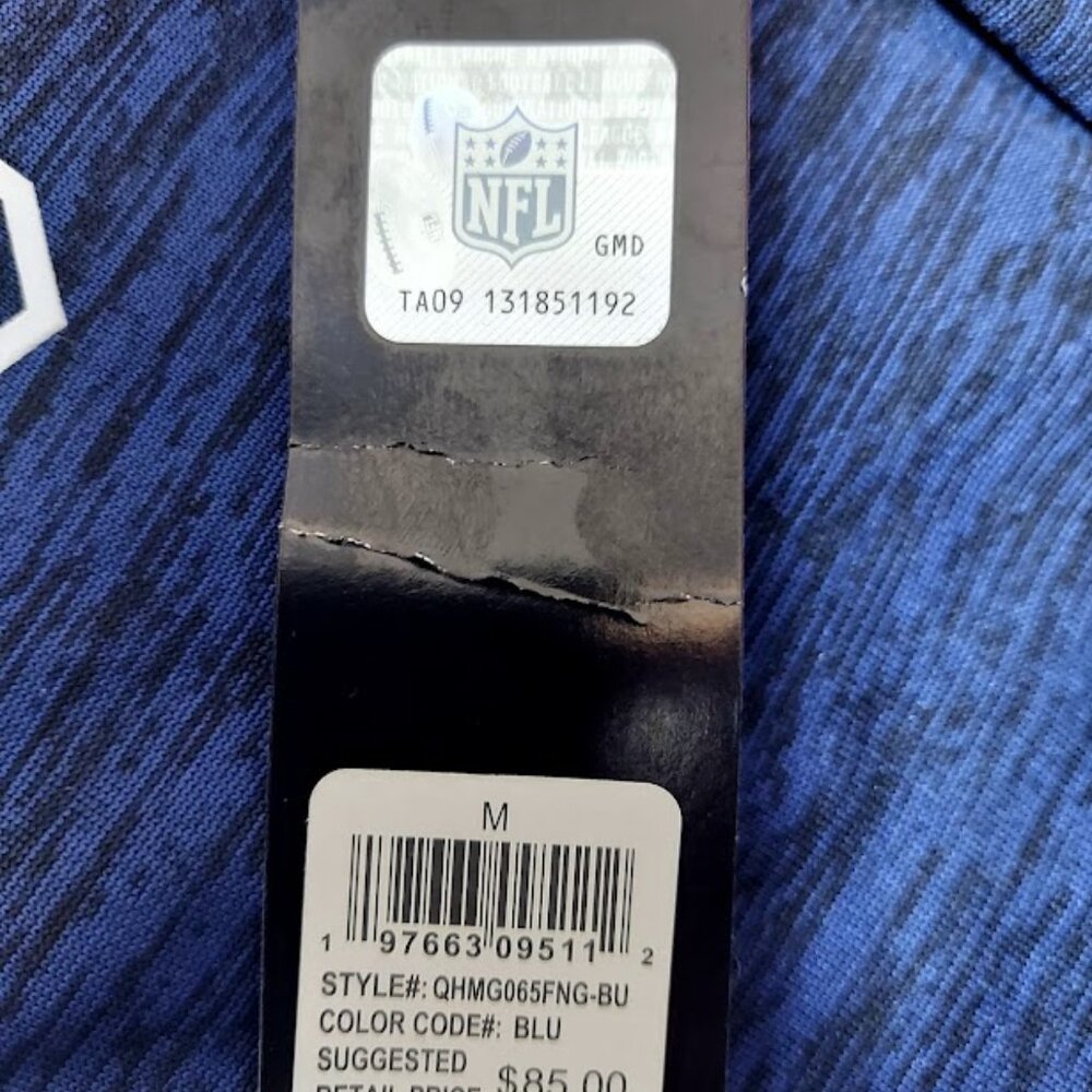 New York Giants NFL‎ Team Apparel Hoodie Med Blue New Pullover $85 - Picture 4 of 8